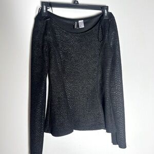 H&M women’s black top, long sleeve shirt